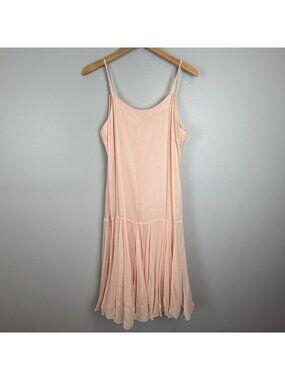 Swee Lo Pink Dress Size Large Vtg Drop Waist Flapper Coquette Ballerinacore